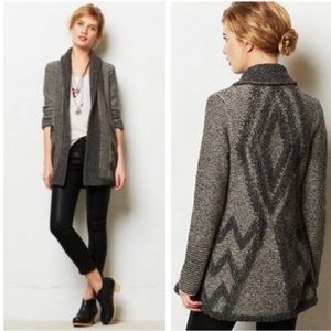 Anthropologie Angel Of The North Equinox Wool Blend Open Cardigan Sweater XS